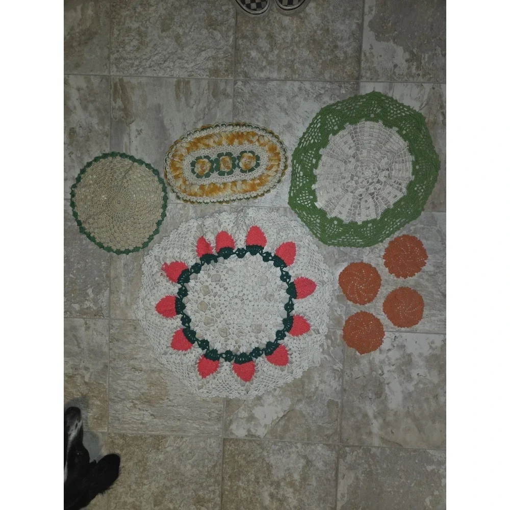 Vintage Lot Of Crocheted Doilies